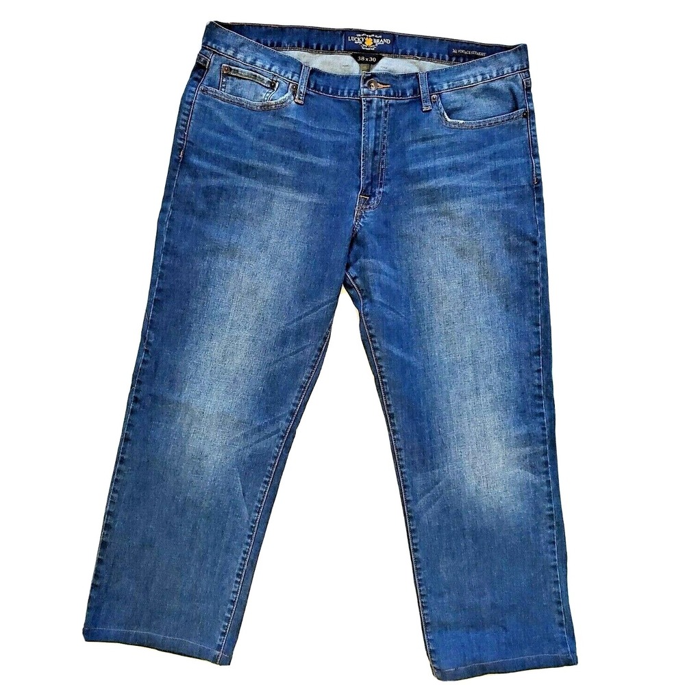Lucky Brand 361 Vintage Straight Jeans Men's 38x30(28) Blue Denim